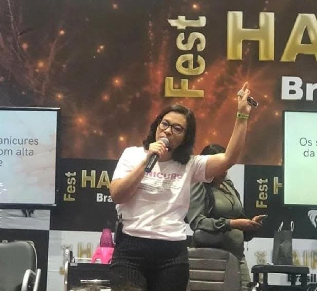Palestra na Feira da Beleza Fest Hair, em Salvador, Bahia
